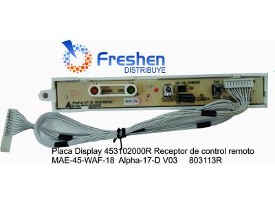 Placa Display 453102000R Receptor de control remoto MAE-45-WAF-18  Alpha-17-D V03     803113R