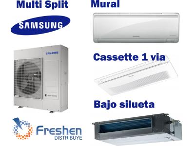 Multi Split Inverter Samsung con 2 unidades interiories tipo Bajo silueta 4500frig  + 2 termostatos