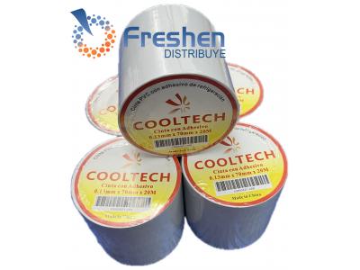 Cinta Plastica Blanca sin adhesivo COOLTECH x 20 mt PVC  x 5 unidades