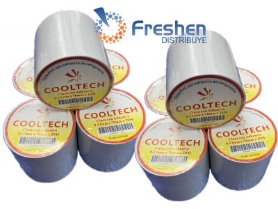 Cinta Plastica Blanca sin adhesivo COOLTECH x 20 mt PVC  x 10 unidades