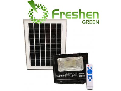 Reflector Led solar de 100W con panel solar para exteriores + control remoto