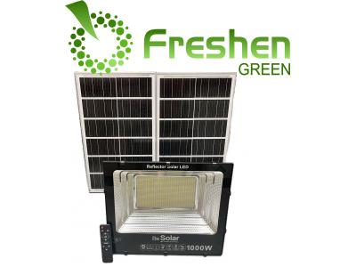 Reflector Led solar de 1000W con panel solar para exteriores + control remoto