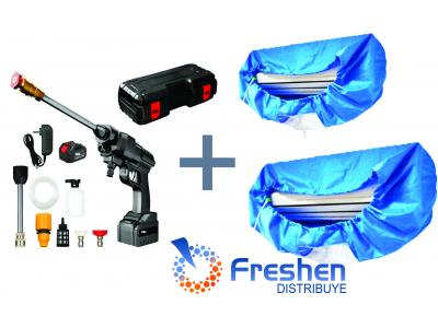 Kit  Hidro lavadora a Batería Cooltech  110 W Juego de + 2 Fundas Para Lavar Aire Acondicionado Split  W-SB1836  HASTA 4500FRIG +  W-9018 hasta 8000 frig